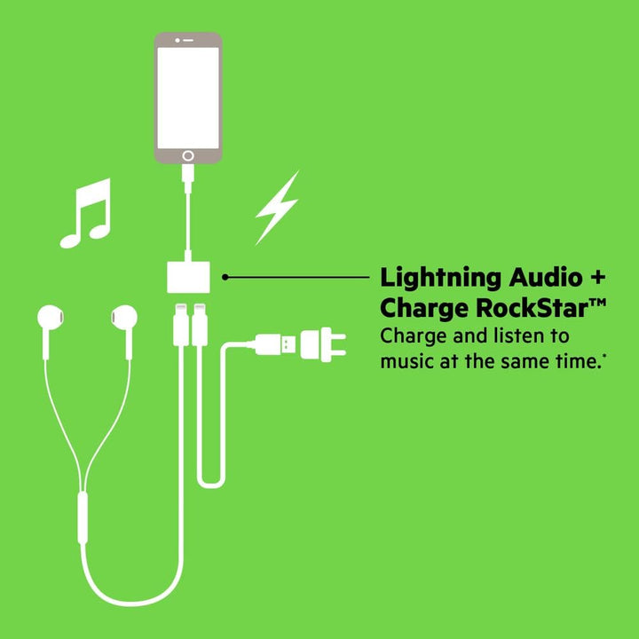 Belkin Rockstar Lightning-Audio- und Ladeadapter & Audiokabel mit Lightning Connector, 0,9 m/3,5 mm
