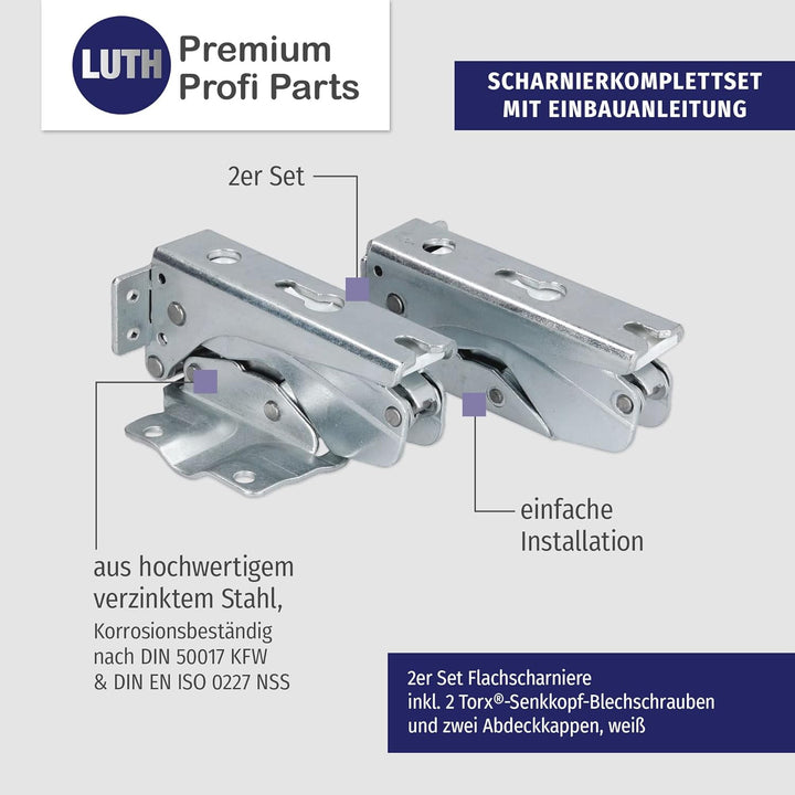 Scharnier Türscharnier-Set kompatibel mit Bosch Siemens Neff AEG Constructa Balay für Kühlschrank 00