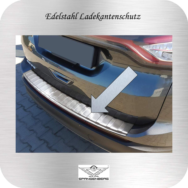 Spangenberg Edelstahl Ladekantenschutz passend für Ford Edge II SUV 2. Generation vor Facelift 06.20