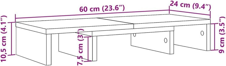 vidaXL Monitorständer, Schreibtischaufsatz Verstellbar, Unterbau Bildschirm Laptop Ständer, Tisch Er