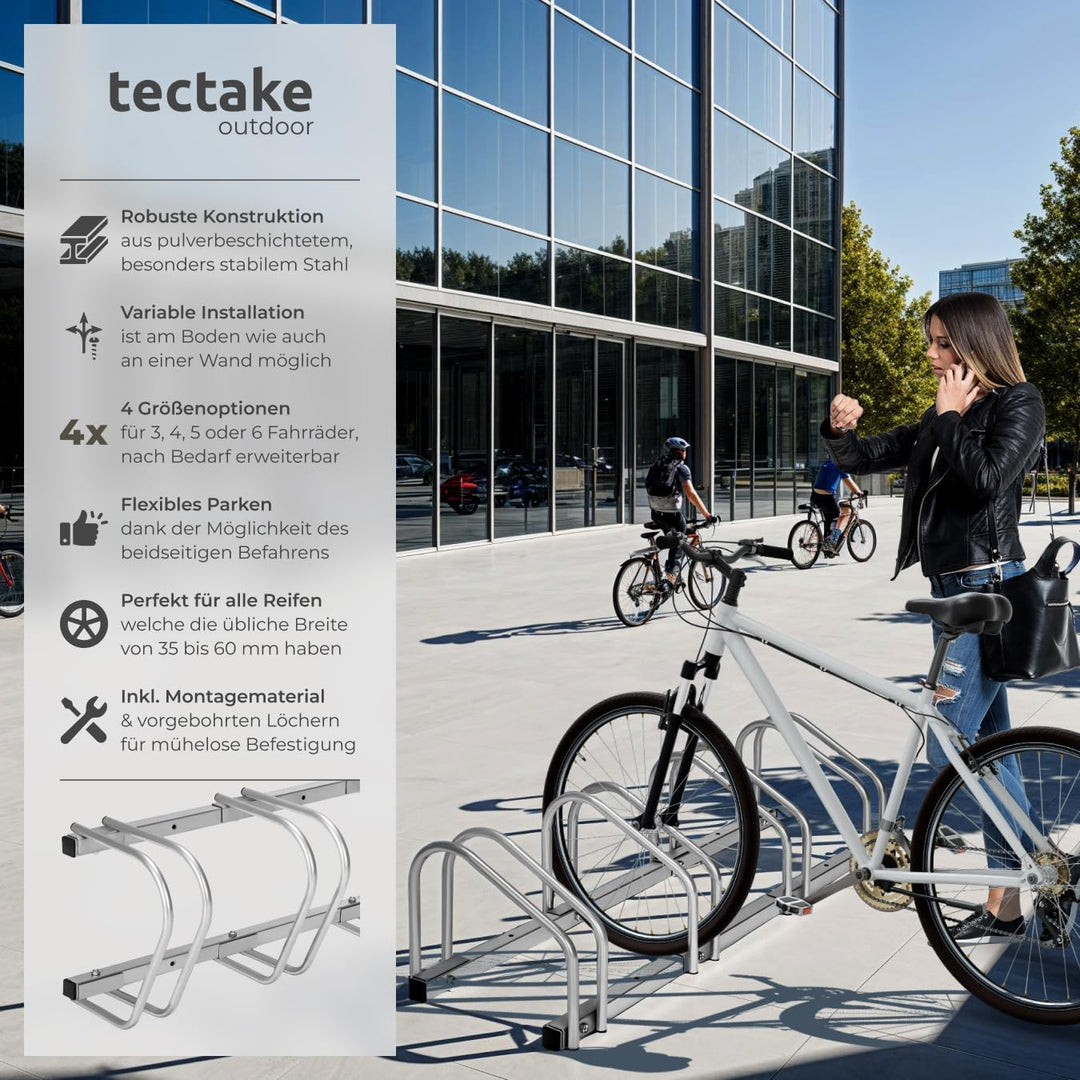tectake® Fahrradständer für Fahrrad und e-Bike, Bike Stand für Fahrräder, Fahrrad Ständer, Fahrradha