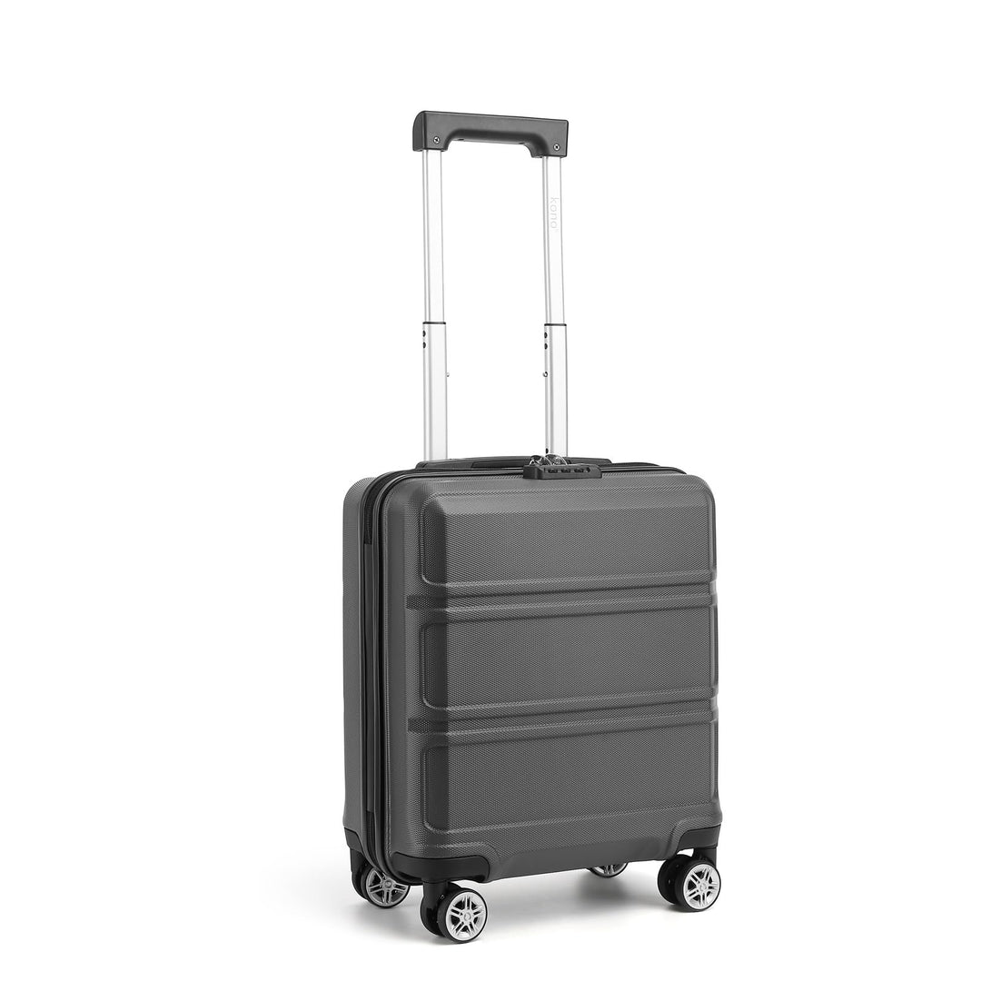 KONO Handgepäck Koffer EasyJet 45x36x20 ABS+PC Hartschale, Grau | Leichte Kabinenkoffer für Flugreis