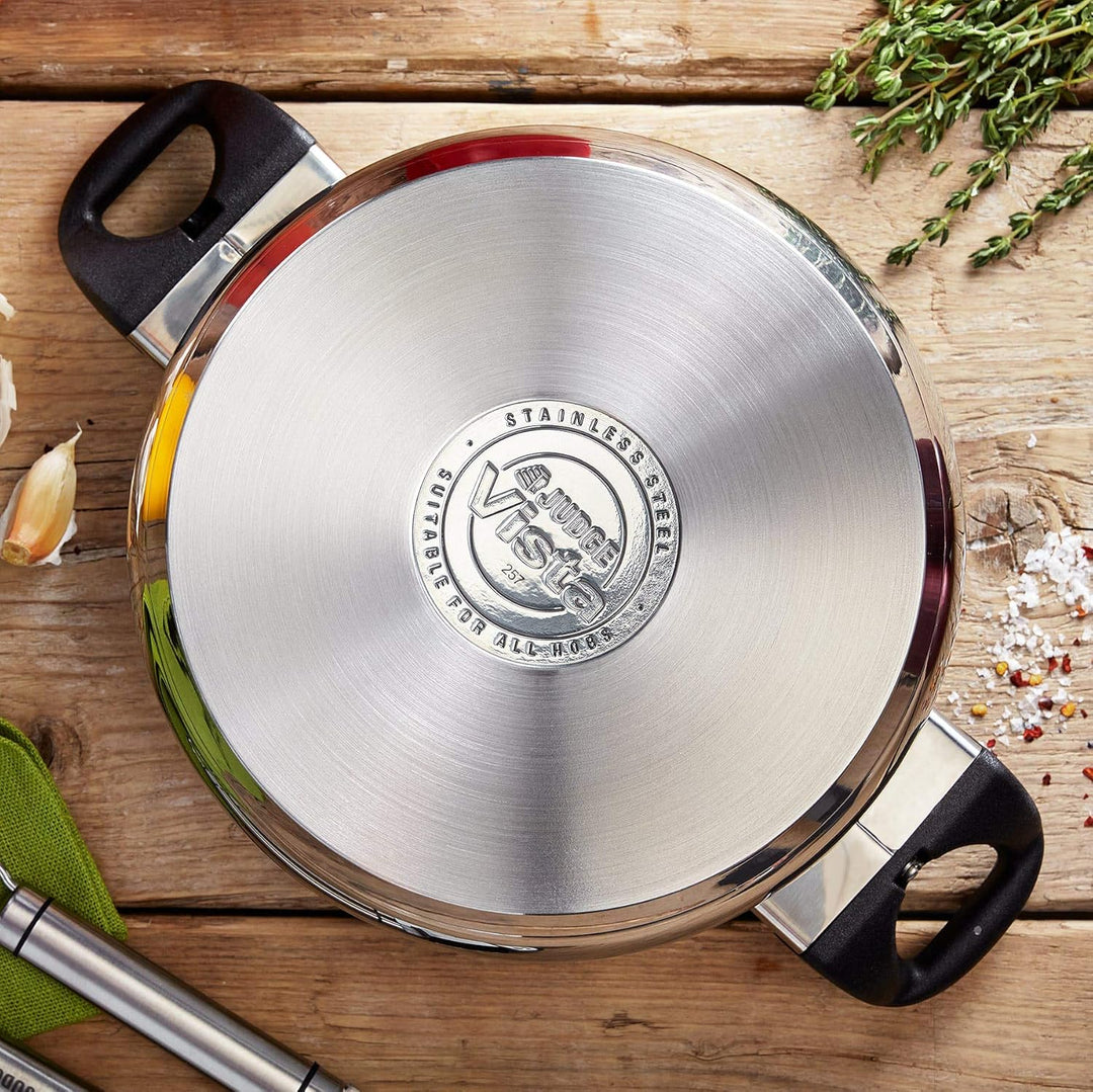 Judge J232A Vista Antihaft-Sauteuse Pfanne, Edelstahl, 28 cm 28 cm Sauteuse Pfanne, 28 cm Sauteuse P