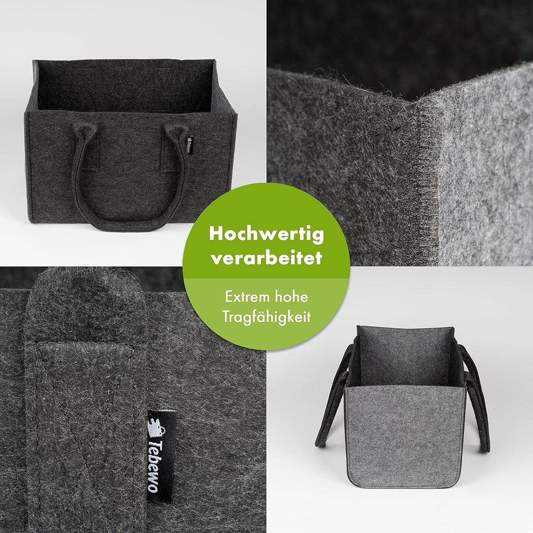 Tebewo Filztasche Premium - praktische Einkaufstasche - modische Shopping Bag - Einkaufskorb aus Fil