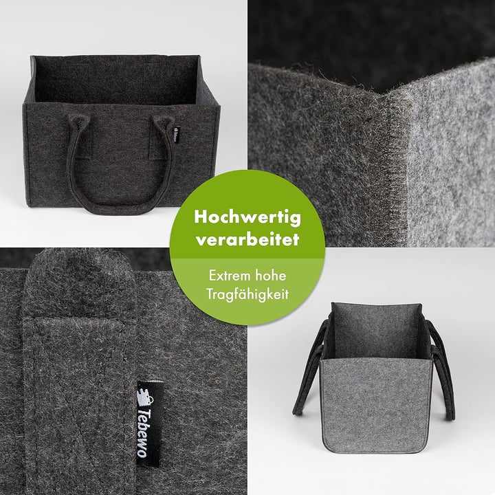 Tebewo Filztasche Premium - praktische Einkaufstasche - modische Shopping Bag - Einkaufskorb aus Fil