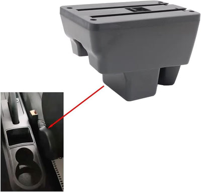 KAERGK Auto Armlehne für Skoda Rapid 2013-2018 Doppelschicht Mittelkonsole Grosse Aufbewahrungsbox m