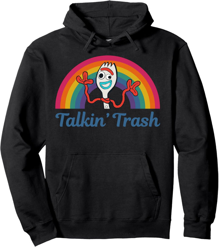 Disney Pixar Toy Story 4 Forky Talkin' Trash Text Pullover Hoodie