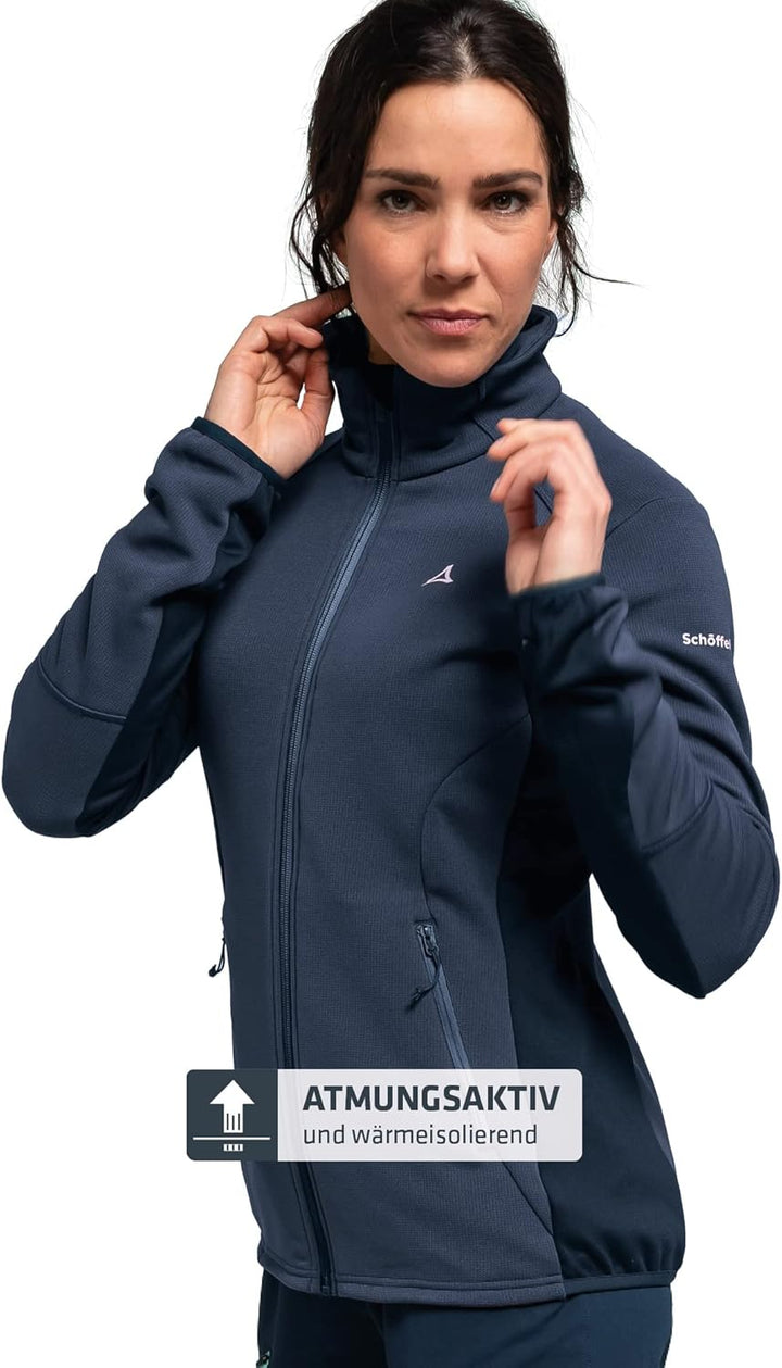 Schöffel Damen Lodron Fleece Jacke Fleecejacke Fleecepullover 34 navy blazer, 34 navy blazer