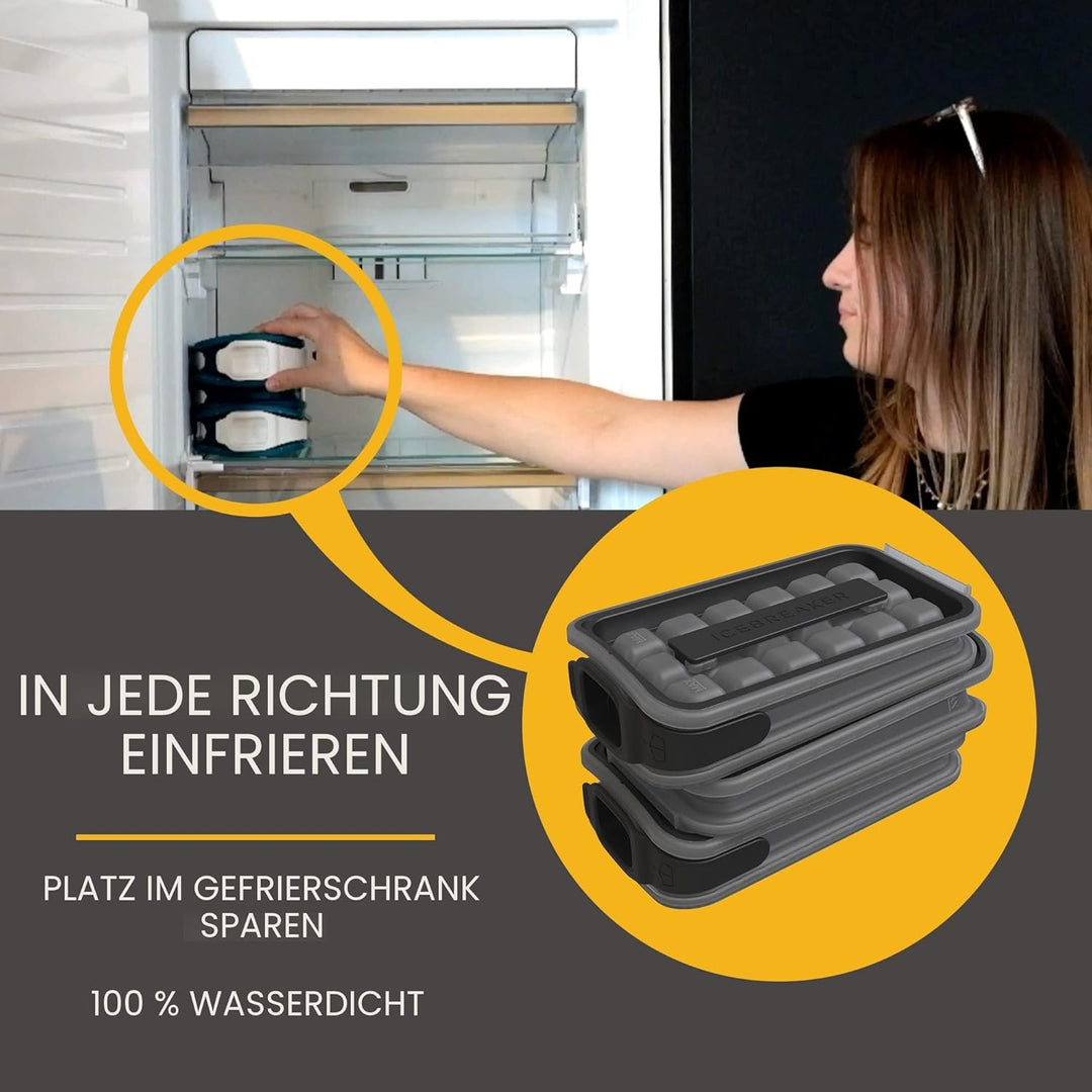 ICEBREAKER POP 2.0 Eiswürfelform mit deckel - Eis herstellen und servieren, ohne das Eis zu berühren