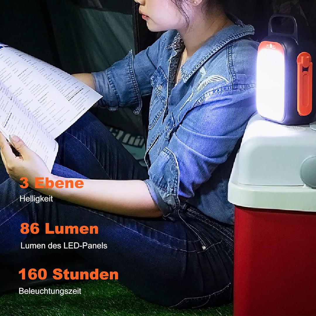 CAPTOK Kurbel Powerbank 22500mAh, Notstrom Akku 18W Schnellladen USB Typ-C, 83.25Wh Stromerzeuger Mi
