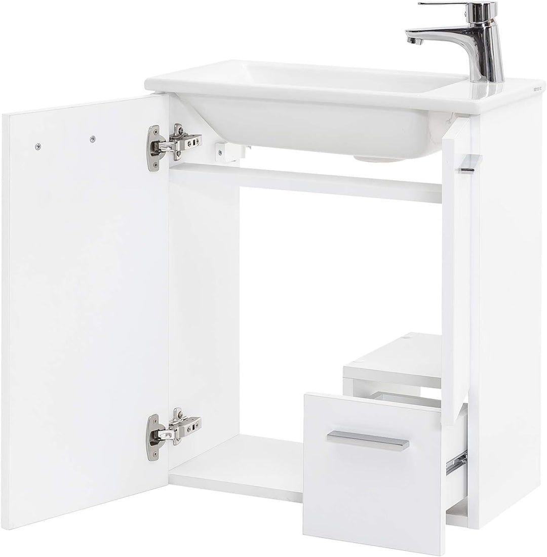 Schildmeyer Matteo Waschtisch 137110, weiss matt, 50,0 / 25,0 / 60,0 cm, Weiss Matt