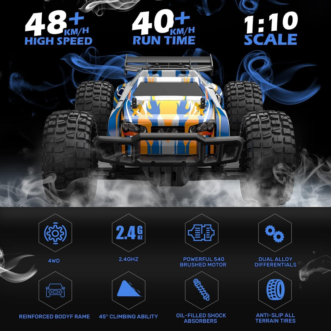DEERC 9205E RC Ferngesteuertes Auto mit 48 km/h High Speed, 4WD 1:10 RC CAR Off-Road 2.4GHz Funkfern