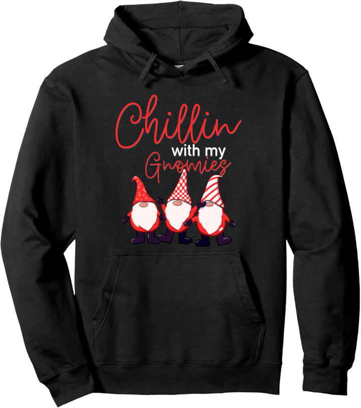 Chillen with my Gnomies, Zwerge in Weihnachtskostümen Pullover Hoodie