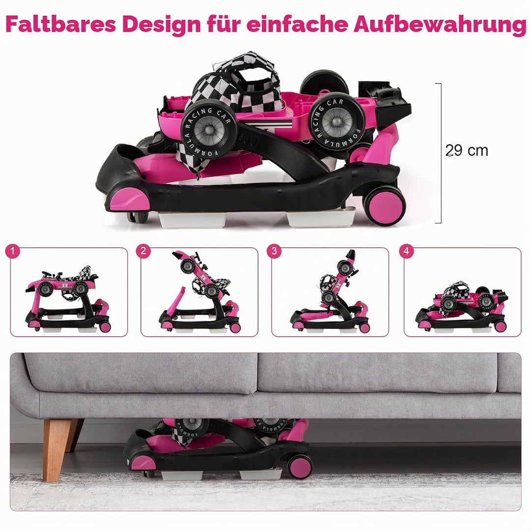 LIFEZEAL Lauflernhilfe für Babys, mitwachsend, 4-in-1, Sitz verstellbar in 3 Höhen, Lauflernhilfe, f