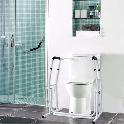 YRHome WC Aufstehhilfe Toilettengestell WC Stützhilfe Höhenverstellbar Toilettenstütze bis 200kg Stü