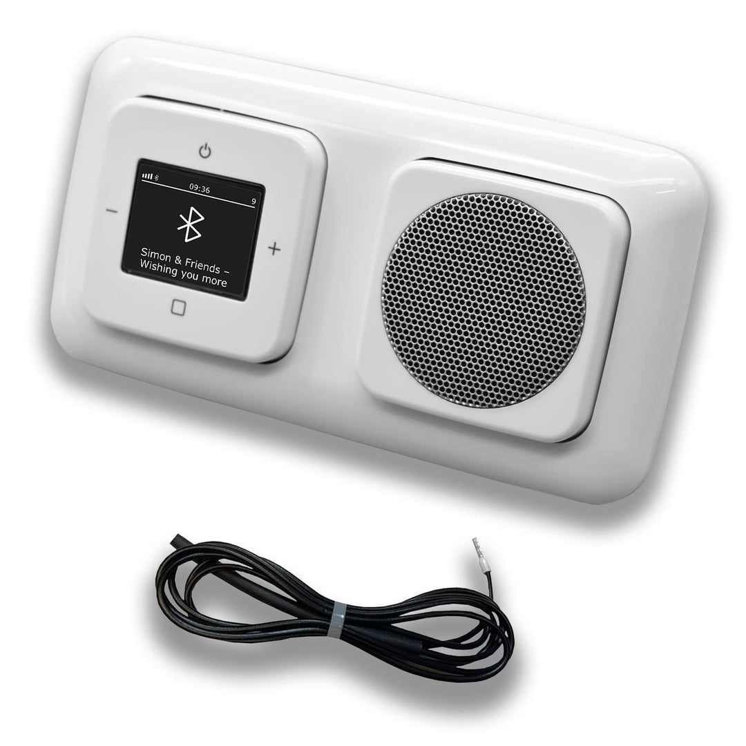 EBROM's BJ Sets Busch Jäger Unterputz Bluetooth DAB Radio 8217U-101 Reflex Si alpinweiÃŸ Komplett-Se