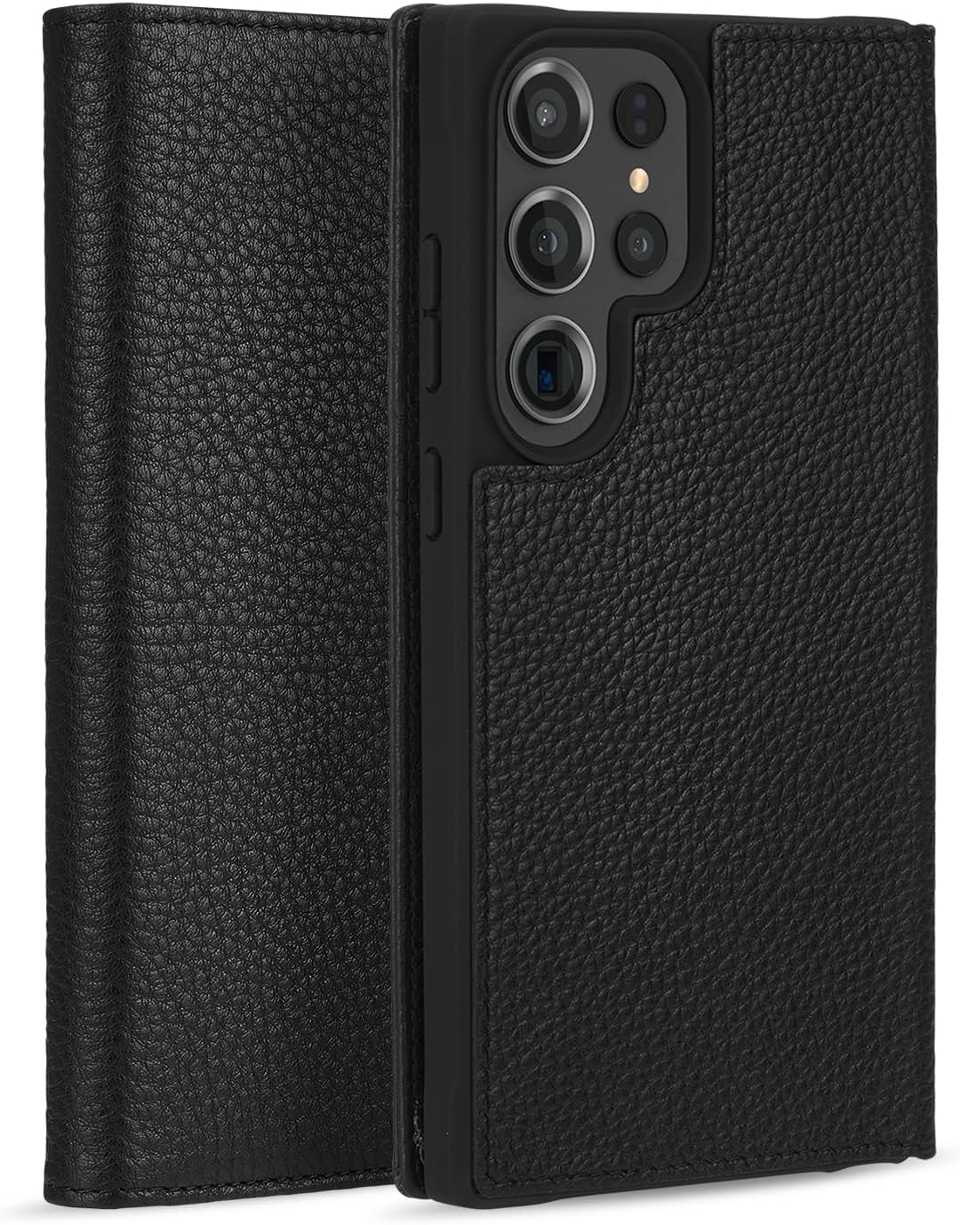 Case-Mate Wallet Echtleder Bookcase kompatibel mit Samsung Galaxy S23 Ultra Hülle Leder [3,6 m Falls