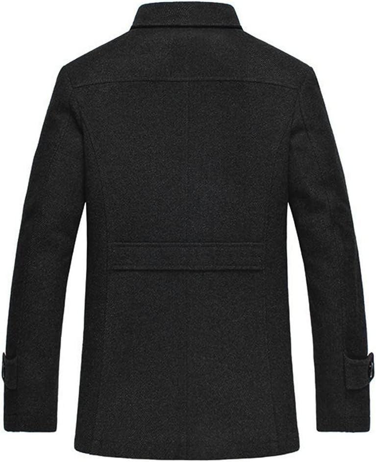YOUTHUP Herren Wollmantel Dick Winter Kurzmantel Regular Fit Wintermantel Freizeit Herrenmantel Über