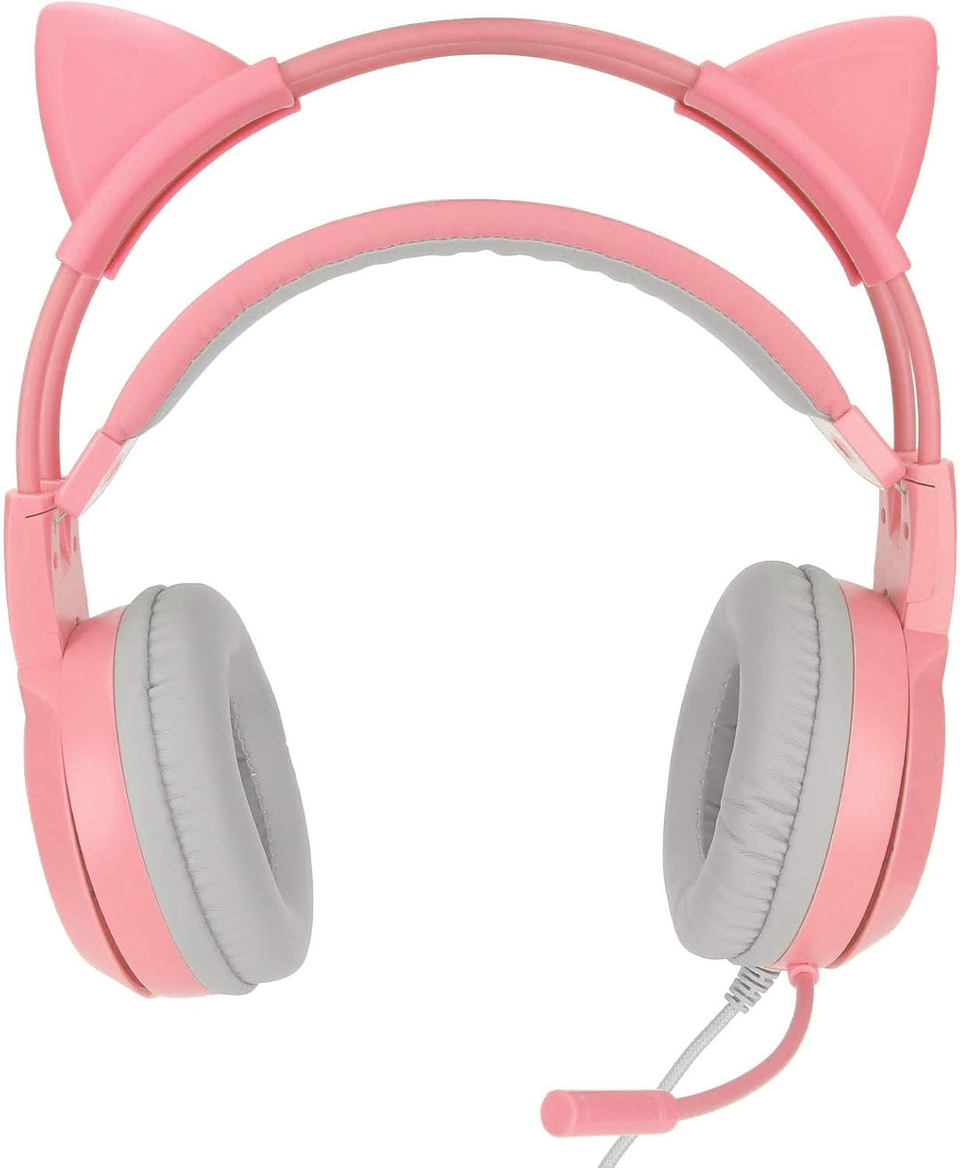 Elprico Gaming-Headset, Abnehmbares Katzenohr, USB + 3,5-mm-Stecker, Gaming-Kopfhörer, Unterstützt L