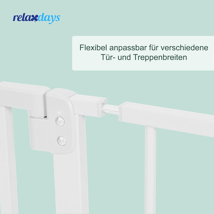 Relaxdays Treppenschutzgitter, 95–100 cm, ohne Bohren, Baby &amp; Kleinkind, Treppe &amp; Tür, Türschutzgitt