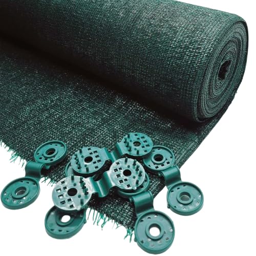1,4x10m (150g/m²) Sichtschutznetz Schattiernetz Zaunblende Windschutznetz in Grün inkl. Befestigunge