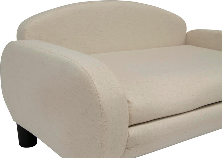 Paws &amp; Purrs Modernes Haustier-Sofa, 80 cm breit, niedrige Rückenlehne, mit abnehmbarem Matratzenbez