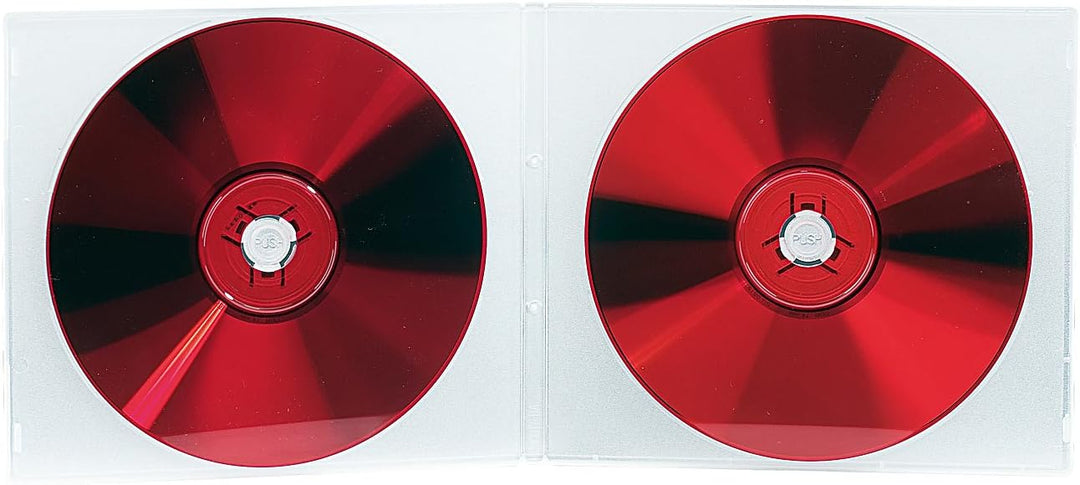 PEARL DVD Hüllen: Doppel CD Slim Soft Boxen im 50er-Set, 7 mm, transparent (Leere CD-Hüllen, Softbox