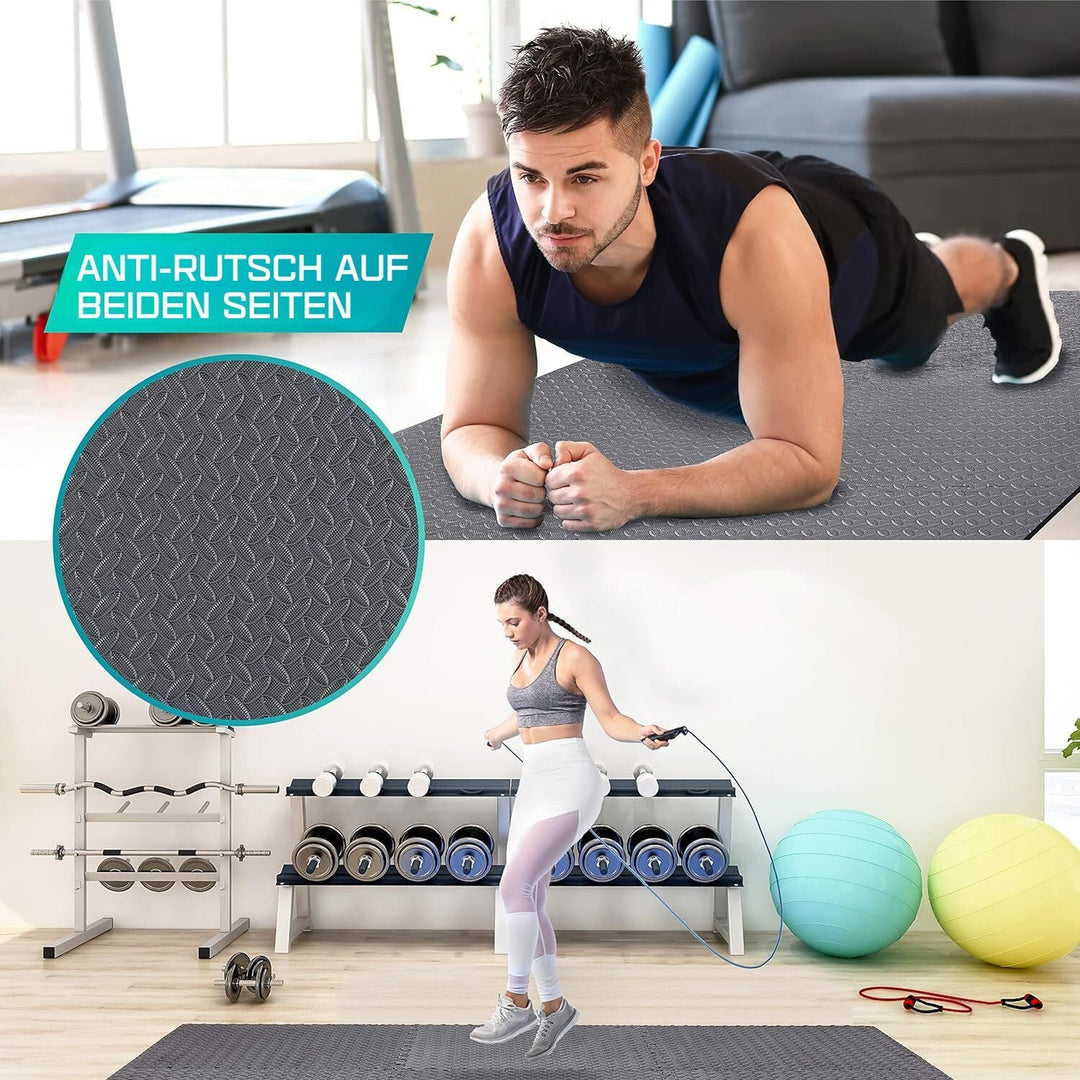 Yes4All Schaumstoffmatten mit Bordüre – ineinandergreifende Bodenmatten für Fitnessgeräte – Eva-Bode