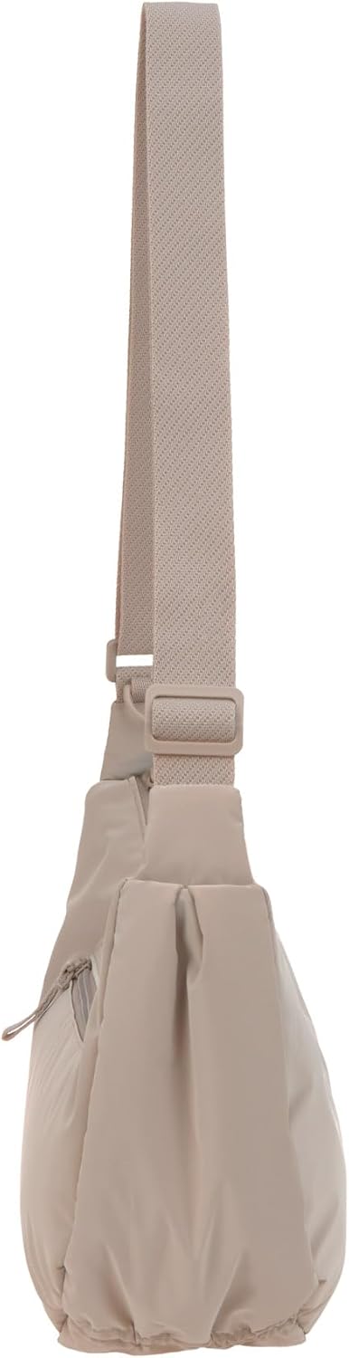 LÄSSIG Wickeltasche Umhängetasche inkl. Kinderwagenbefestigung/Stretch Up Bum Bag Beige, Beige