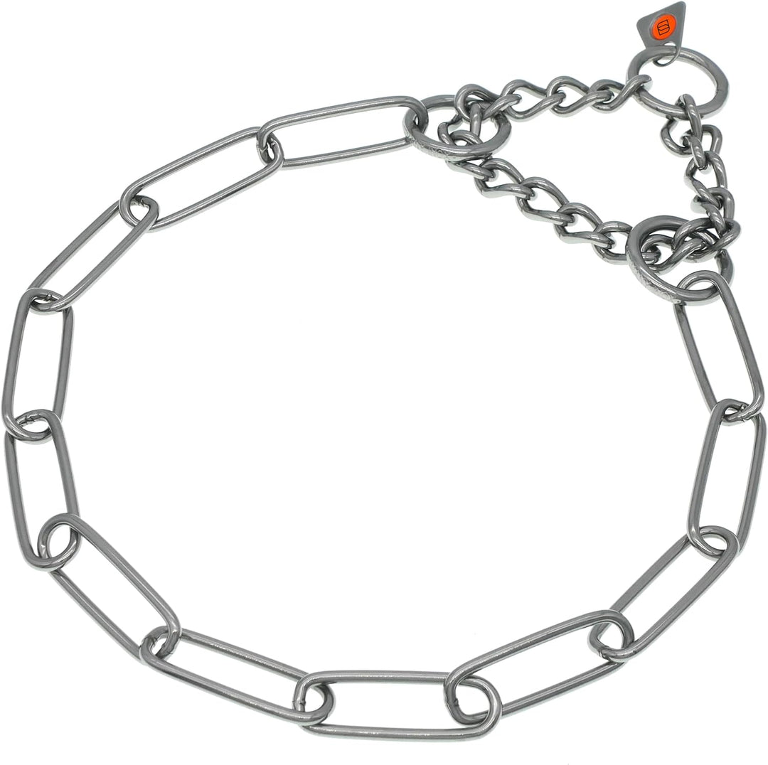 Sprenger Hundehalskette mit Durchzugskette 3mm I Edelstahl rostfreies Hundehalsband für langhaar Hun