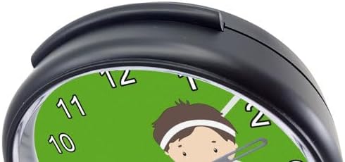Analog Kinderwecker personalisiert mit (Wunsch) Namen, Kinder Funkwecker ohne Ticken und mit Licht/B