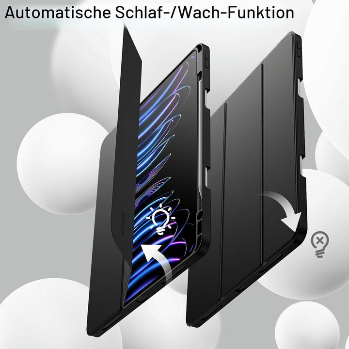 JETech Hülle für iPad Pro 12,9 Zoll (6./5. Generation, Modell 2022/2021) mit Stifthalter, Unterstütz