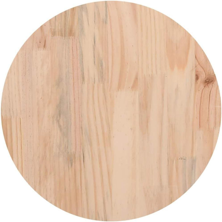 homiuse Tischplatte Rund Hellbraun Ø30x2,5 cm Massivholz Kiefer Holzplatte Massiv Holzplatte Rund Ti