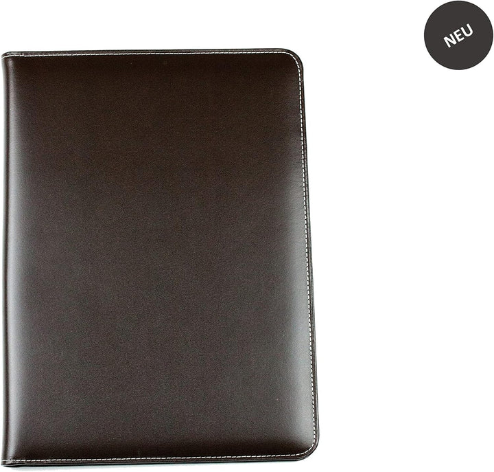 DELMON VARONE - Personalisierbare Urkundenmappe DIN A4 aus Cambridge Top Grain Leder braun, Dokument
