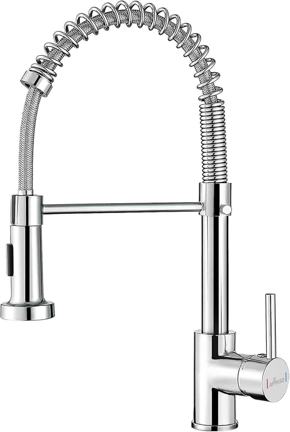 APPASO Wasserhahn Küche, Küchenarmatur Hochdruck mit Brause, Mischbatterie Küche mit 2 Strahlarten,