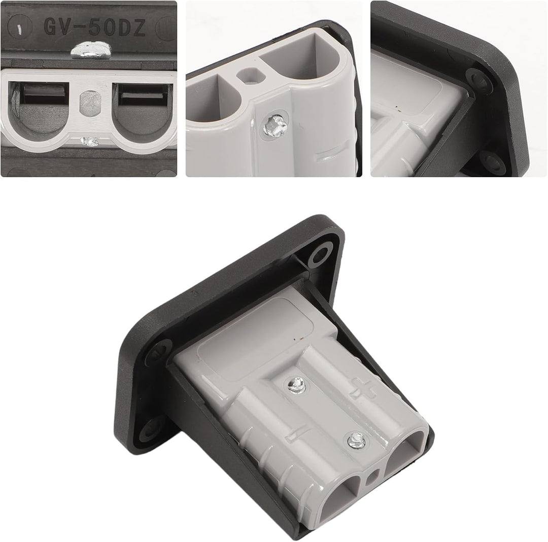 6 Stück Anderson Stecker 50A 600V, Batterie Schnelltrennstecker Hochstromstecker Mit Schutzkappe, Ba