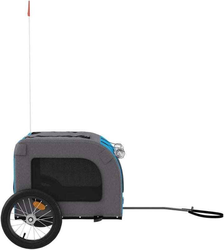 vidaXL TiertransportHaustierwagenOutdoor-Träger 125 x 64 x 66 cm Blau, Blau 125 x 64 x 66 cm