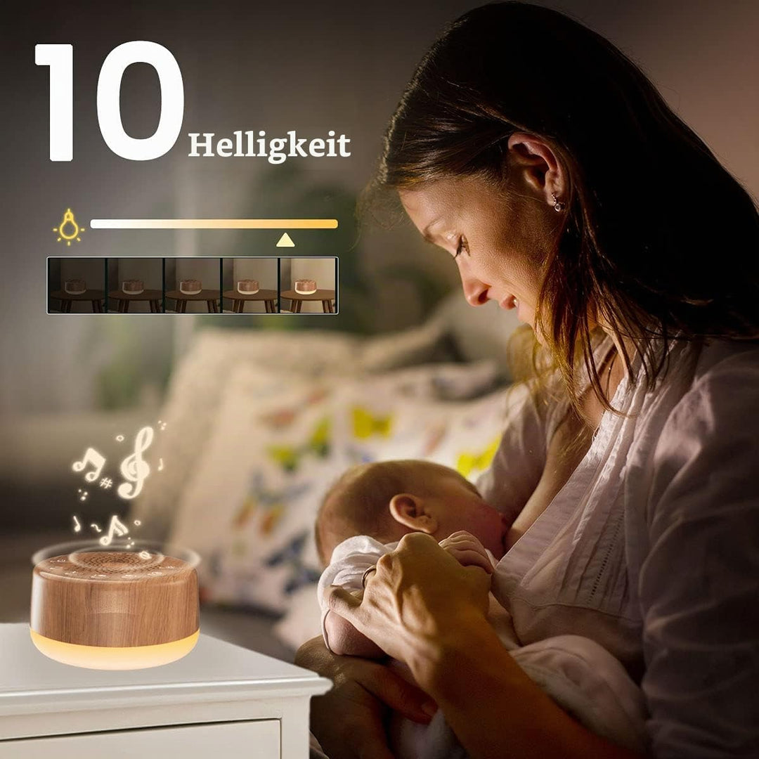 Easysleep Sound White Noise Machine mit 25 beruhigenden Geräuschen und Nachtlichtern mit Memory-Funk