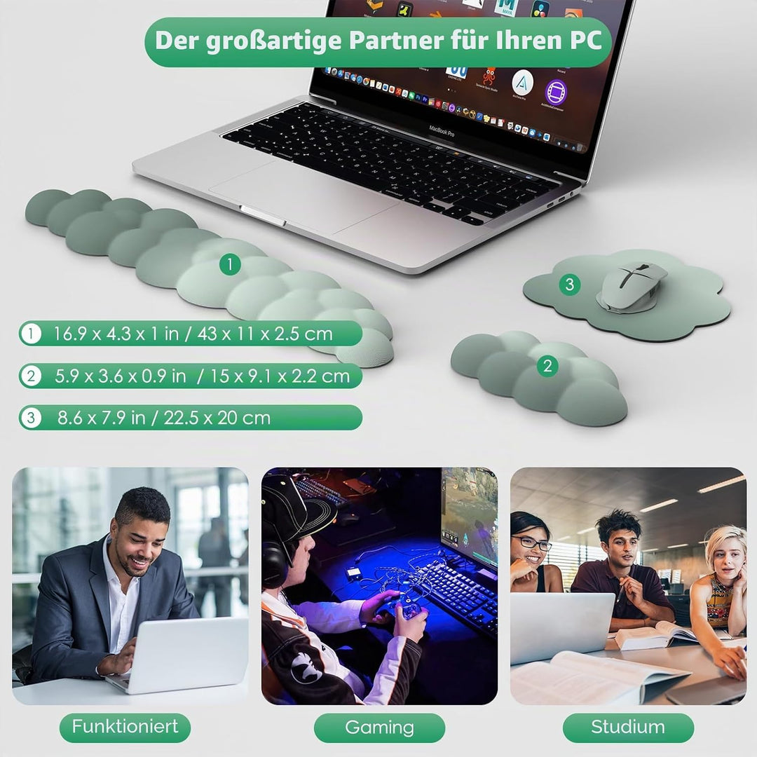 MoKo Wolke Handgelenkauflage, Ergonomisch Weich Cloud Handauflage Tastatur Maus Handballenauflage Se