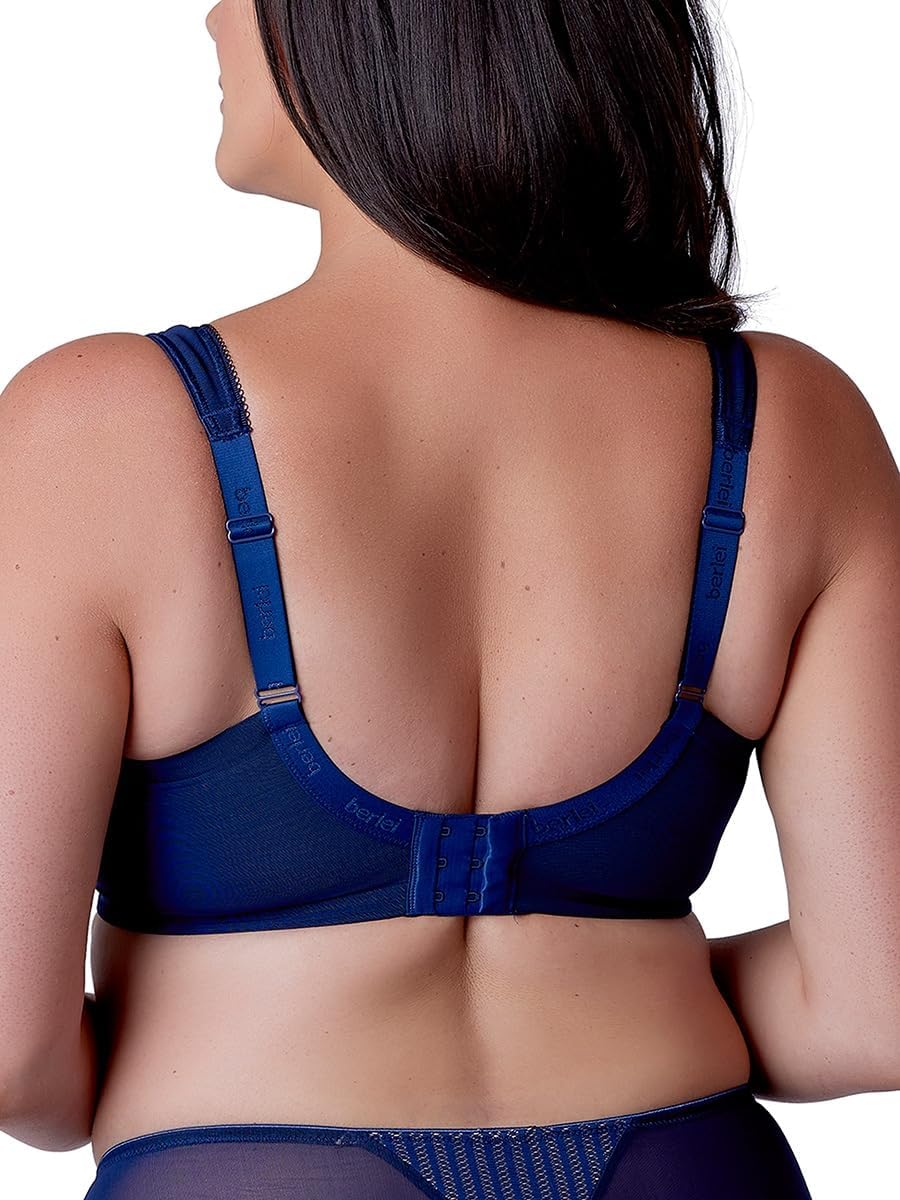 Berlei Damen Beauty Stripe Glättender Minimizer-BH, Undurchsichtige 100F Dunkelblau, 100F Dunkelblau
