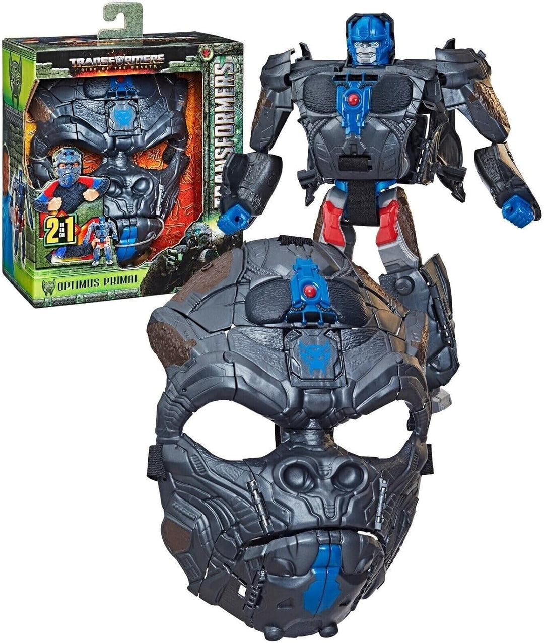 Transformers Spielzeug zu Transformers: Aufstieg der Bestien, Optimus Primal, 2-in-1 Rollenspielmask