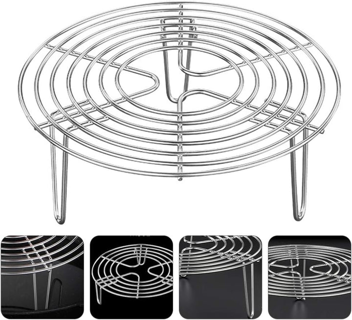 HEMOTON 20X7cm Kuchengitter Dämpfeinsatz Dampfgarer Steamer Rack Dämpfen Rack Edelstahl Strapazierfä