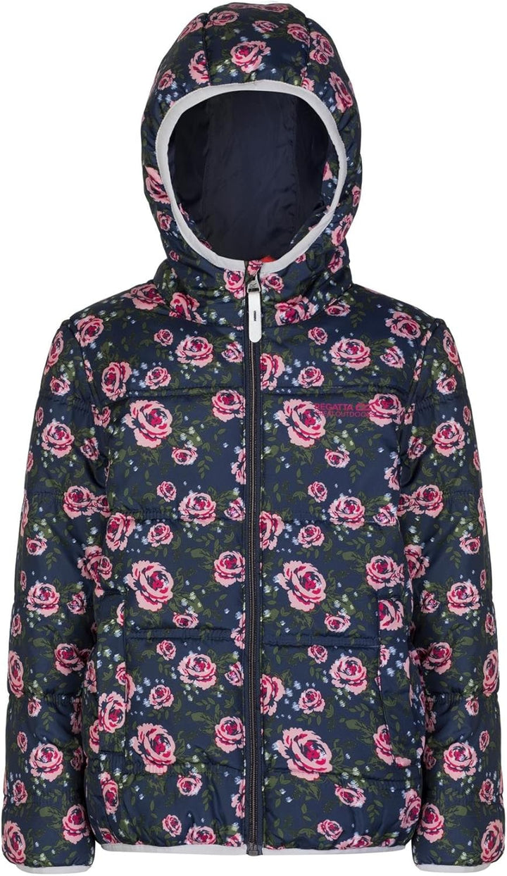 Regatta Kinder Jacke Coulby Size 9-10 Marineblau mit Blumenmuster, Size 9-10 Marineblau mit Blumenmu
