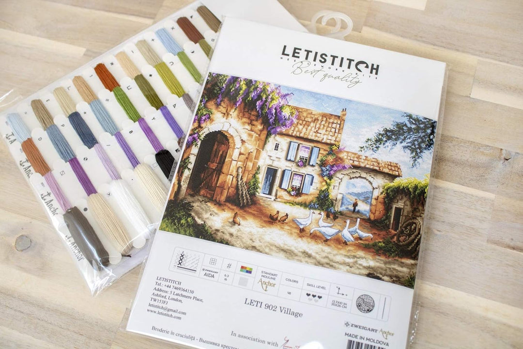 Letistitch Leti902 Kreuzstich Set, Mehrfarbig, 35x26cm