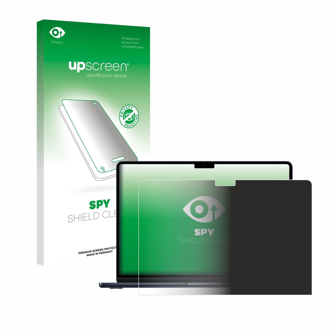 upscreen Anti-Spy Blickschutzfolie für Apple MacBook Air 13" M4 2025 / M5 2026 Privacy Screen-Folie