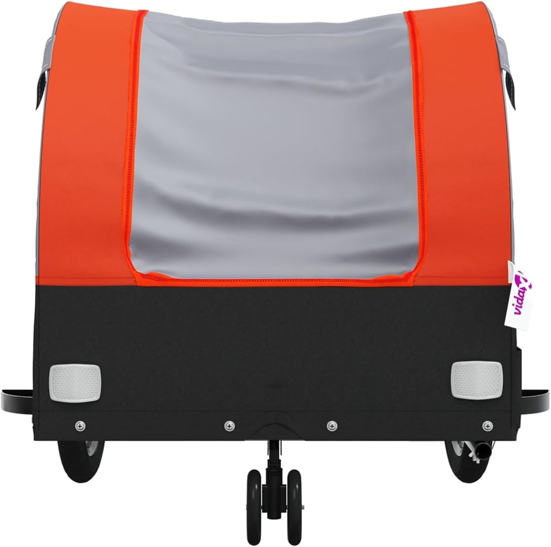 Fahrradanhänger 30kg Eisen Schwarz/Orange | Robust &amp; Vielseitig, Max 30kg Tragkraft, Ideal für Schwe