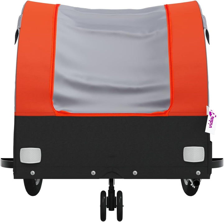 Fahrradanhänger 30kg Eisen Schwarz/Orange | Robust &amp; Vielseitig, Max 30kg Tragkraft, Ideal für Schwe