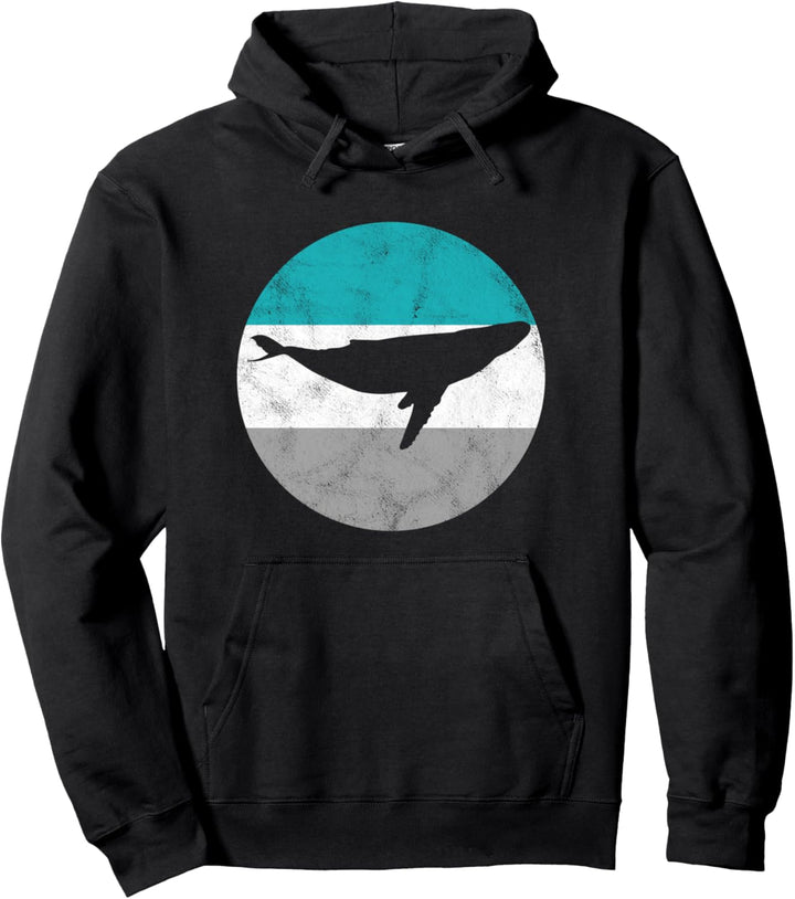Buckelwal Retro-Geschenk für Männer oder Jungen Pullover Hoodie