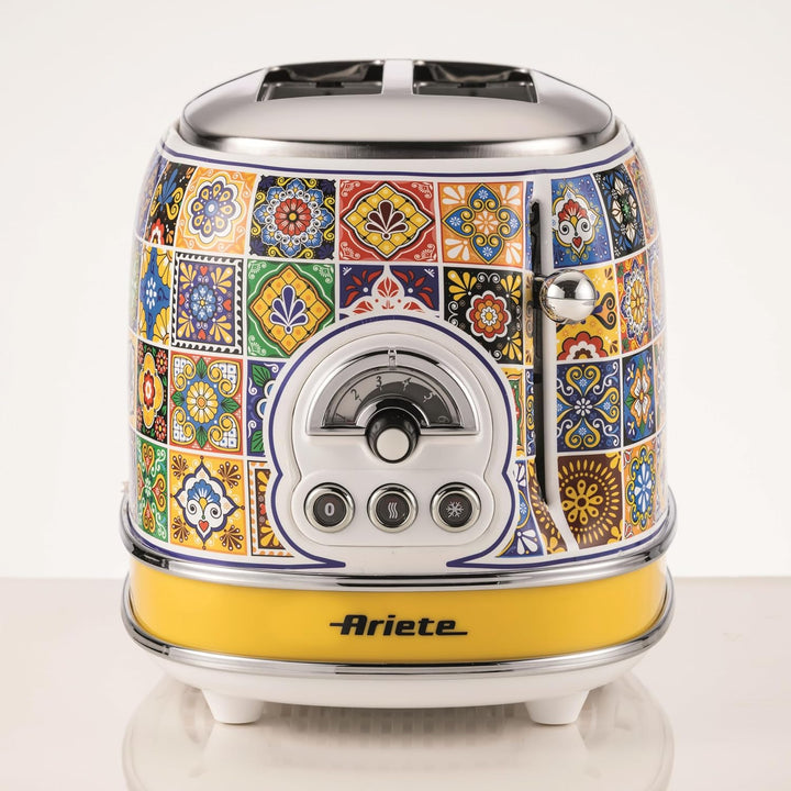 Ariete 155 Toaster Positano, 810 W, 2 Scheiben, 6 Bräunungsstufen, Krümelschublade, Defrost-Funktion