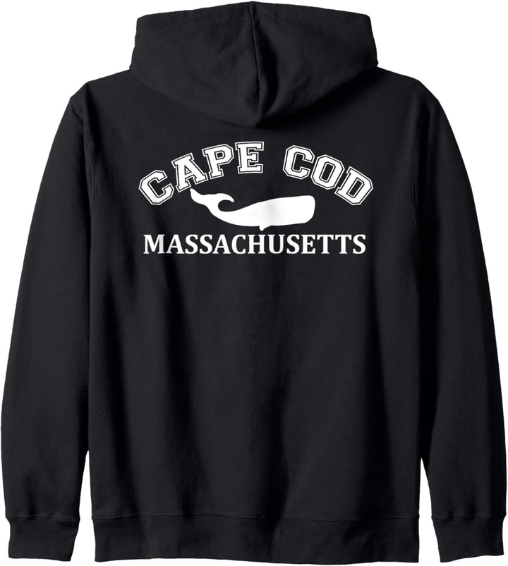 Cape Cod Massachusetts Wal Silhouette Vintage Distressed Kapuzenjacke